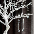 H&D 10pcs 5.3" Crystal Raindrop with Octagon Beads Chandelier Prisms Pendants Lamp Curtain DIY Suncatcher Parts (Clear)