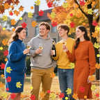 MARFOREVER Maple Leaf Fall Confetti, Thanksgiving Metallic Foil Confetti Autumn Leaves Sequins Sprinkles Table Scatter Centerpiece for Fall Thanksgiving Party Supplies Decorations