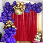 JYFLZQ Red Sequin Backdrop Curtains 4ft x 6.5ft 1 Panel Glitter Photo Booth Backdrops Sparkly Photography Background Drapes for Parties Wedding Bridal Showers
