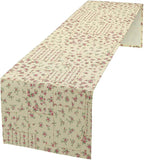 Floral Table Runner, Watercolor Rose Flower Kitchen Table Decoration Vintage Spring Home Tablecloth for Birthday Party Picnic Decoration 13x70 Inch 1PCS