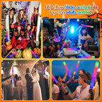LifBetter 112 pcs Glow Foam Sticks, LED Glow Sticks 3 Modes Colorful Flashing, Foam Glow Sticks Bulk, Glow In The Dark Party Supplies for Weddings Parties Festivals Raves Concerts Sporting Events