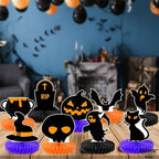 KatchOn, Halloween Centerpieces for Tables - Pack of 9 | Orange and Black Halloween Table Centerpiece for table Decorations | Pumpkin centerpiece for halloween Decorations Indoor
