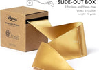 Gold Satin Ribbon Double-Faced Wired Ribbons for Gift Wrapping Flower Bouquet Bows Wedding Invitation Christmas Decor Crafts 2-1/2 Inch 10 Yards