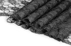 MDS Pack of 20 Wedding 12 x 108 inches Lace Table Runner for Wedding, Decorations for Birthday Parties, Banquets, Graduations, Engagements, and Runners fit Rectangle, Round Table- Black