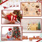 Zonon 720 Pieces Self Adhesive Christmas Gift Tag Xmas Kraft Name Tags Natural Kraft Xmas Stickers Paper Tags Labels for Christmas Decoration(Snowman Style)