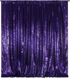 Poise3EHome 8Ft x 10Ft Purple Sequin Backdrop, Glitter Thick Satin Sequin Background Drapes, Sequence Backdrop for Halloween Wedding Party Holiday Festival Decor