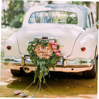 DOITOOL Flower Foam Ring with Suction Cup Car Flower Mud Green Wet Foam Blocks Round Floral Foam Blocks Artificial Floral Arrangements Mud for Florist Wedding Car Holiday Decoration 140g