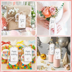 120 PCS Gift Tags with String Attached Foil Rose Gold Heart Paper Tags Writable Blank Tag for Gift Bags Wedding Baby Shower Birthday Presents Labeling DIY Craft Project Stocking Stuffers 3.5''×2''