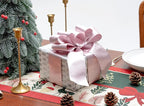 Pink Satin Wired Ribbon 2-1/2 Inch Double-Faced Sliver Glitter Ribbons for Valentines Day Tree Decoration Gift Wrapping Home Decor 10 Yards