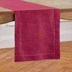 Solino Home Linen Beet Table Runner 90 Inches Long - 100% Pure Linen Hemstitch 14 x 90 Inch Table Runner for Dining, Fall, Autumn, Thanksgiving, Christmas, Holiday - Classic Hemstitch