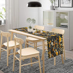 Cartoon Car Table Runner,Boy Kids Construction Yellow Tractor Excavator Tablecloth Burlap for Hotel Indoors Outdoor Dining Room Kitchen Home Decor,W13X L36 in