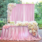 Sugargirl Matte Pink Sequin Backdrop Curtain 4 Panels 2FTx8FT Glitter Pink Background Drapes Sparkle Photography Backdrop for Party Wedding Birthday Wall Decoration