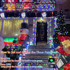 YEGUO Christmas Lights, 165ft 500 LED String Light Multicolor, Green Wire Plug in for Indoor Outdoor