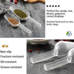 3PCS Clear Plastic Ice Scoop, 24 ounces Alec Ice Scoop, Kitchen Scoop for Ice Bucket Ice, Popcorn, Coffee Beans, Flour (24 oz.)