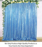 ShinyBeauty Baby Blue Sequin Backdrop Curtain | 2 Panels 5FTx10FT Glitter Wedding & Photography Background | Light Blue Shimmer Curtains for Elegant Events