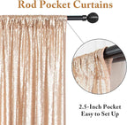 ShinyBeauty Champagne Backdrop Curtains 2 Pieces Sequin Photograph Backdrops 7FTx7FT Panels Sparkly Curtain Shimmer Fabric Background for Weddding,Prom,Birthday Backgrounds