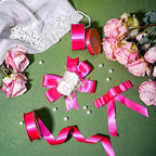 LaRibbons Hot Pink Satin Ribbon 1 1/2 Inch 25 Yards Luxury Double Faced Hot Pink Ribbon for Gift Wrapping Pink Breast Cancer Ribbons Flower Bouquet Crafts Wedding Party Christmas Decoration
