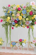 Serra Flora Artificial Flowers Combo Set Faux Flowers Bulk Flower Leaf with Stems for DIY Wedding Bouquets Centerpieces Baby Shower Party Home Decorations