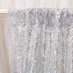 Poise3EHome 5FT x 7FT Silver Sequin Photography Backdrop Curtain for Party Decoration, Silver