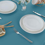 Fitable Square Tablecloth 54x54 inch Tablecloth Stain and Wrinkle Resistant Washable Polyester Table Cloth for Buffet Parties and Camping, Teal
