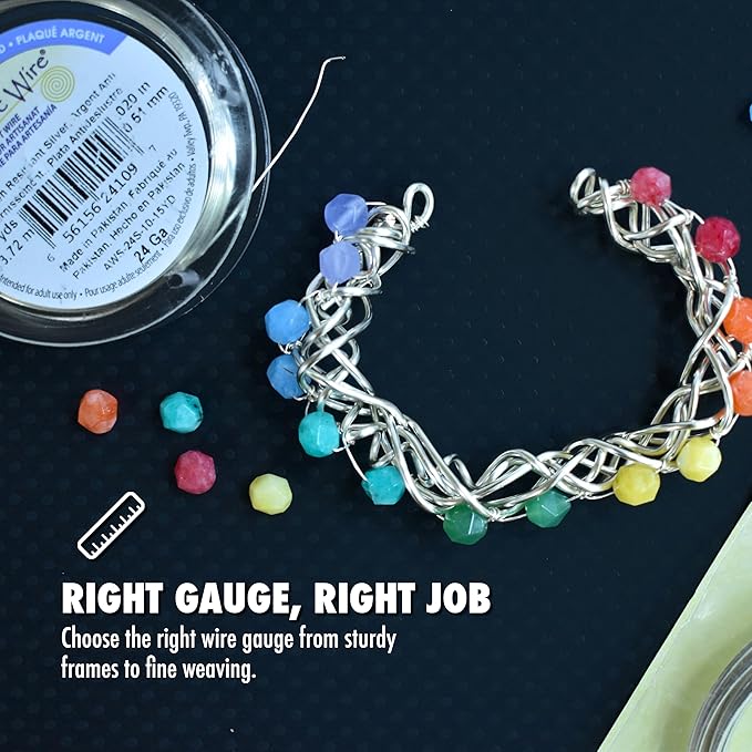 Artistic Wire, 20 Gauge Tarnish Resistant Colored Copper Craft Wire, Olive, 15 yd