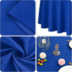 Fani 12 Pack 90 Inch Royal Blue Polyester Round Tablecloth, Stain and Wrinkle Resistant, Washable Table Cover for Wedding Party, Dining Table, Buffet, Parties, Camping