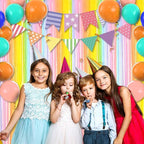 6 Pack Rainbow A Foil Fringe Curtains Backdrop, 3.28 x 8.2 Ft Metallic Streamers Tinsel Curtains Background for Photo Booth, Birthday, Weddings, Carnivals, Graduation, Themed Party Decorations