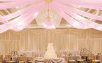6 Panels Pink Ceiling Drapes for Wedding 5ftx15ft Ceiling Drapes Wedding Arch Draping Fabric Cheesecloth Sheer Curtain Romantic Ceiling Decorations for Weddings Party Banquet Ceremony Stage