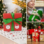 30pcs Personalized Christmas Stickers with Name, Custom Reindeer Waterproof Christmas Gift Tags for Gift Box Holiday Decorations, Stockings, Party Favors, 3"