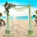 MDS Halloween Chiffon Draping Fabric - 1 Panel, 30" Wide x 20ft Long - Sheer Spooky Arbor & Canopy Drapery for Haunted House Backdrops, Party Ceilings, DIY Costumes & Themed Events - Sage Green