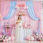 10x10 ft Pink Glitter Backdrop Curtain or Parties, Wrinkle Free Glitter Photo Backdrop Drapes 2 Panels 5x10FT Shimmer Back Drop Cloth for Baby Shower Wedding Birthday Photography Background Decor