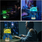 Light Up Headset and Controller Stand, 16 Colors 3D LED Lights Gamepad Headphone Holder with Remote Control, Game Controller Hanger for All Universal Gaming PC Accessories
