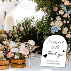 Cards and Gift Sign, Minimalist Wedding Decoration Sign, Thank You Gifts for Friends, Bridal Shower Baby Shower Favors, Bridal Shower Baby Shower Party Supplies 9 * 11IN