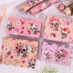 Aimyoo Gothic Wrapping Paper Rolls, 17 Inch X 10 Feet - 4 Rolls - Skull Floral Butterfly Design Gift Wrap Paper for Mother's Day, Birthday Bridal Shower