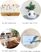 DIY Natural Dried Flower Set, Bulk Dried Flowers for Vase, Dried Flowers with Stems, Dried Roses, Mini Dried Flower Bouquets.(Brown)