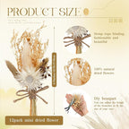Layhit 12 Pack Boho Dried Flower Bouquet Mini Wedding Handmade Dry Flowers Decor for Vase Crafts DIY Photo Boutonniere for Men Floral Plant for Bridesmaid Gift Birthday Decor