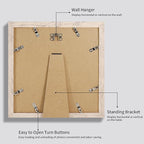 12x12 Picture Frame Set of 4 with Tempered Glass, Smoke Gray Frame Display 10x10 Picture with Mat or 12 x 12 Without Mat, Wood Square Photo Frames for Desktop Display and Wall Mounting