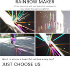 HDCRYSTALGIFTS 2PCS 5" Large Crystal Sun Catcher Prisms for Windows Indoor, AB Colored Hexagone Hanging Crystals Suncatchers, Rainbow Maker for Christmas,Patio,Chandelier,Garden Ornaments