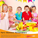 160 Pcs Party Blowers Set Includes 100 Pcs Glitter Fringed Noise Maker and 60 Pcs Colorful Blowouts Horns Whistle for Sporting Events Birthday New Year Noisemakers Party Favors