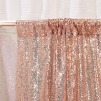 Poise3EHome 6FT x 8FT Sequin Photography Backdrop Curtain for Party Decoration, Rose Gold