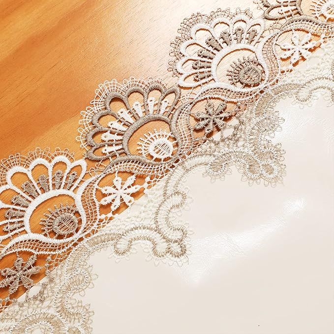 Vintage Lace Dining Table Runner, 72 Inches Macrame Coffee Table Runners for Kitchen Home Christmas Party Decorations (16x72 inch,Off White)