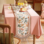 Vintage Linen Table Runner,Floral Table Runners 87 Inches Long,Soft and Luxury Coffee Table Runners.Decoration Tabletop for Kitchen,Dining,Party,Home,Christmas,12"*87"