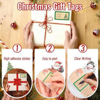 500 PCS Christmas Gift Tags Christmas Santa Claus Stickers Self Adhesive Vintage Christmas Tag Christmas Festival Holiday Decor（New）