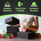 XCEL Floral Foam Blocks - Reusable, Weather Resistant Foam - Perfect for Fresh & Artificial Flower Arrangements, Crafts, Planter Boxes, Home Decor & More - 4-Pk, Black (7” x 7” x 3”)
