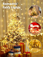 2 Pack Fairy Lights Battery Operated with Remote Control Timer, LED String Lights Outdoor Indoor, 8 Mode Twinkle Lights for Christmas Party Wedding Birthday Bedroom Décor (Warm White)
