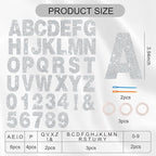 BEISHIDA 116 PCS A-Z Glitter Silver DIY Letter Banner Kit Make Your Own Banner，Including 111 Letters and Numbers 3 Rope and 2 Threading Device,Customized for Birthday Graduation Wedding Party Decor