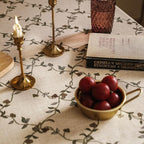 patdrea Designer Linen French Long Tablecloth for Rectangle Table,Fall Country Breathable Floral Tablecloths,Table Cover for Kitchen Dining,Tea Party,Christmas,Thanksgiving,63"x102"-Oliveirad