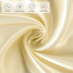 Ruisita 120 Inches Round Satin Tablecloths Champagne Overlay Round Satin Table Cover Bright Silk Tablecloth Smooth Fabric Tablecloth for Wedding Banquet Table Decoration