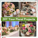 6Pcs Floral Foam Blocks for Fresh and Artificial Flower Arrangements, (Larger Size 8.86" L x 4.13" W x 2.76" H) Flower Foam Bricks Florist Foam for Wedding, Birthdays, Home, Office,DIY Craft