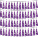 4P Light Purple Foil Fringe Metallic Streamers Banner Tassel Garland for Parade Floats, Bachelorette, Wedding, Birthday, Halloween, Christmas, Bridal/Baby Shower Party Decorations